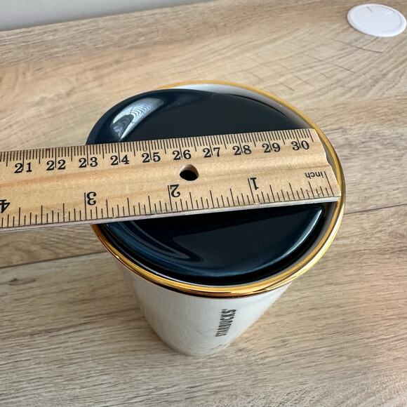 Starbucks 2015 Abstract Mermaid Face 10oz Ceramic Tumbler with lid - Picture 9 of 9